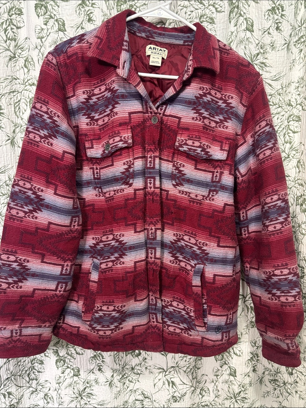 Ariat Red & Gray Patterned Utility Jacket